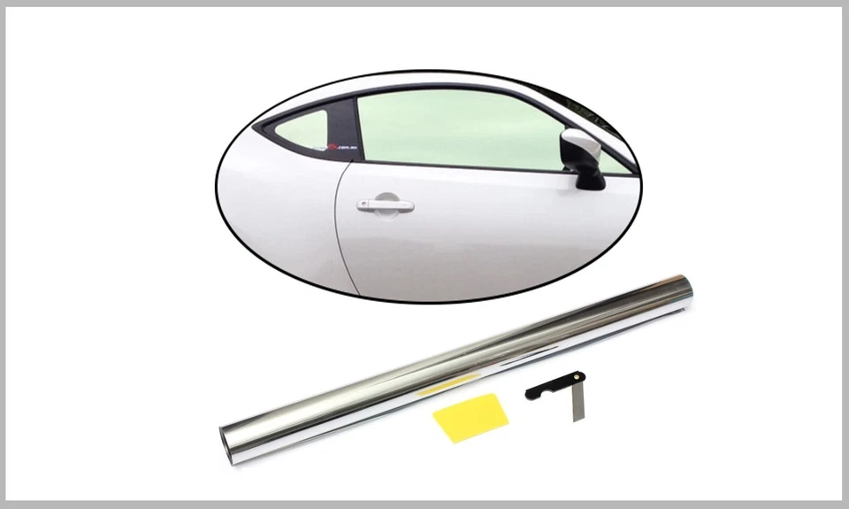 Pellicola Qualita' Premium Cromata Argento Silver Tuning Auto Wrapping 50cm 3m - Immagine 2 di 4