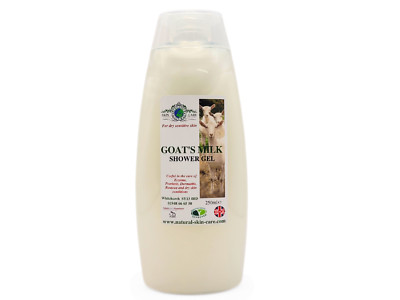 Ziegenmilch Duschgel 250 ml Schuppenflechte Ekzem trockene Haut Dermatitis Duschgel UK