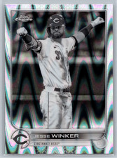 Jesse Winker 2022 Topps Chrome Sonic Black & White Raywave Refractor #21