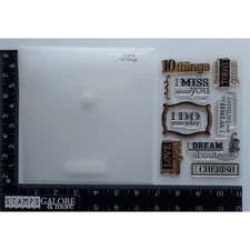 CTMH Rubber Stamps My Acrylix C1474 10 THINGS WORDS SAYINGS LOVE DREAM WISH #177