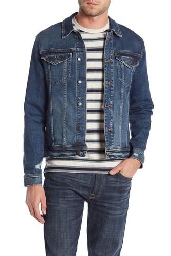 JOE'S Mens Denim Jean Jacket Dark Wash 