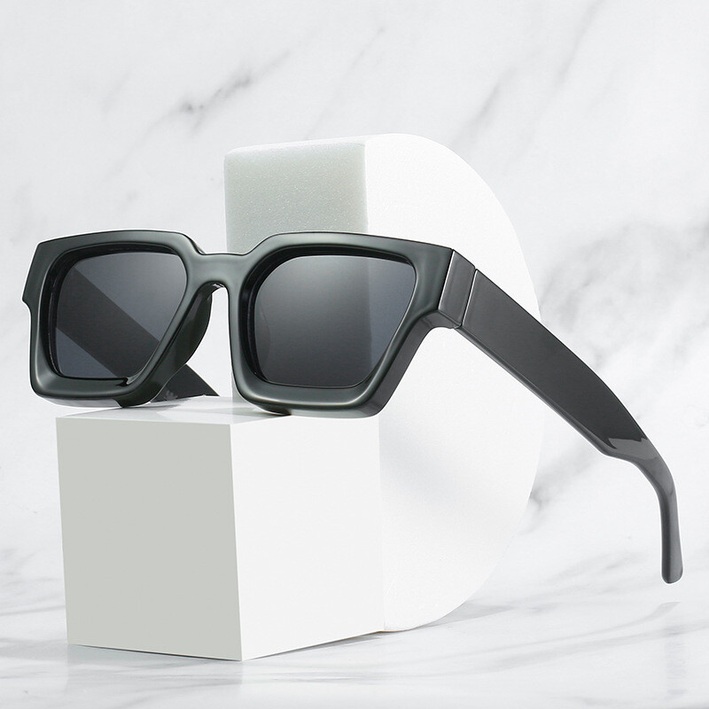 Square Thick Frame Sun Glasses Simple Designer Shades Square Sunglasses for Women Men Square Thick Frame Sun  main image 3