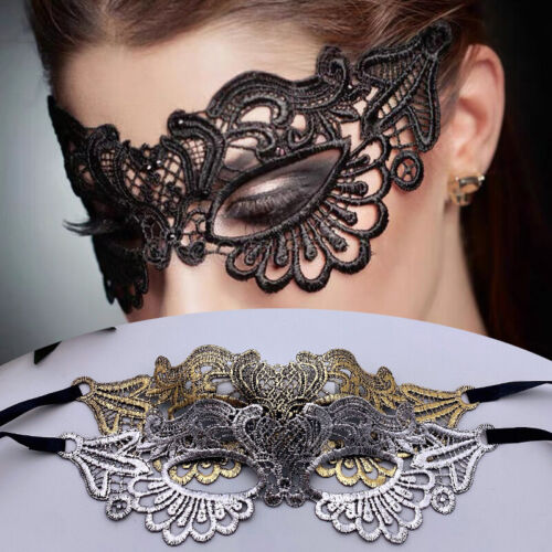 Sexy Eye Mask Eye Patch Half Face Eyeshade Cosplay Masks Lace Masquerade Mask♪ - Picture 4 of 17
