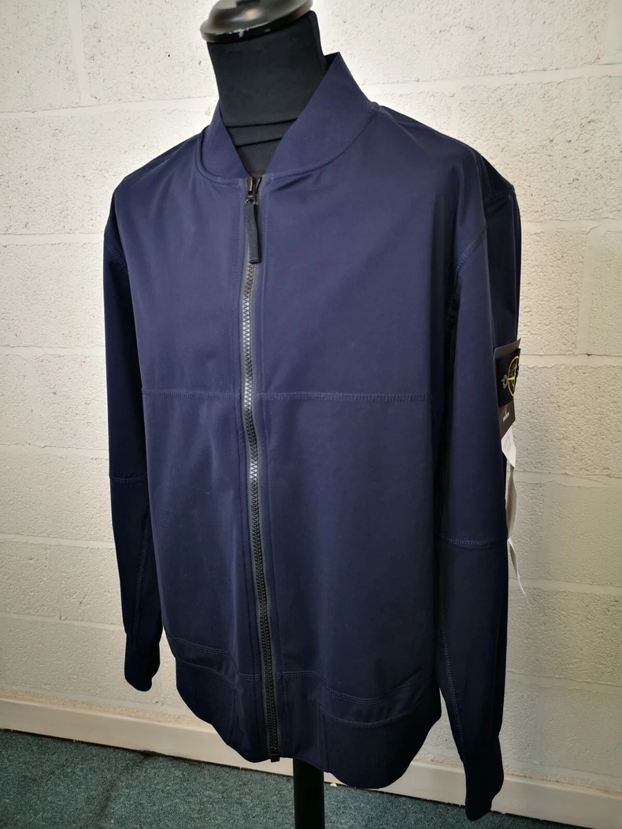 Stone island light soft shell si check grid bomber jacket cheap