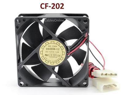 4-Pin Molex 80mm CPU Case / Power Supply Ball Bearing Cooling Fan - CF-202