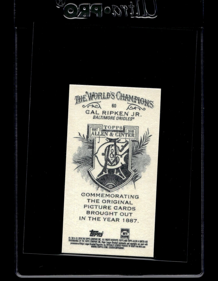 2018 Topps Allen & Ginter Mini A & G Back #60 Cal Ripken Jr. - Image 2 of 2