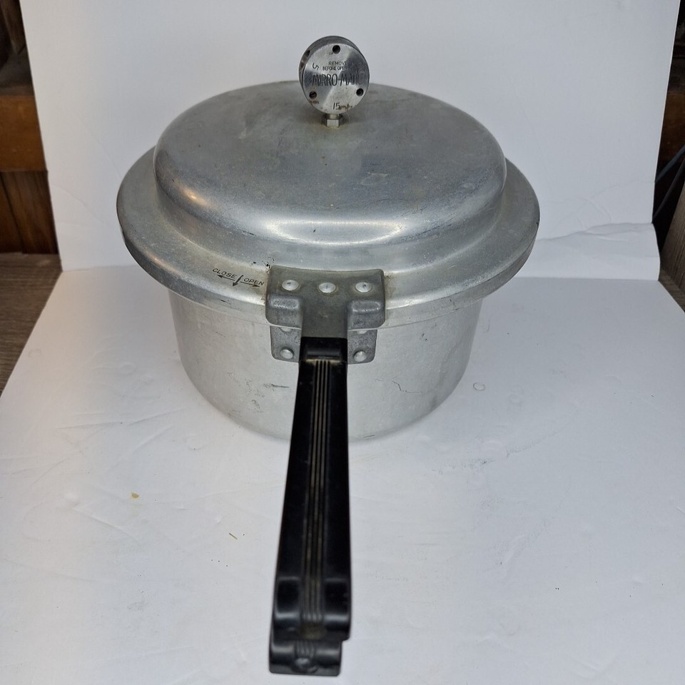 Vintage MIRRO MATIC Aluminum 4 Quart Pressure Cooker 394M USA eBay