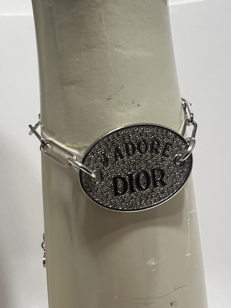 Vtg CHRISTIAN DIOR BY JOHN GALLIANO SILVER CRYSTAL J'ADORE