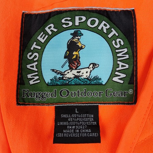 Master Sportsman Bird Hunting Vest Sleeveless Orange Men's Size Large Zip Up - Picture 8 of 8
