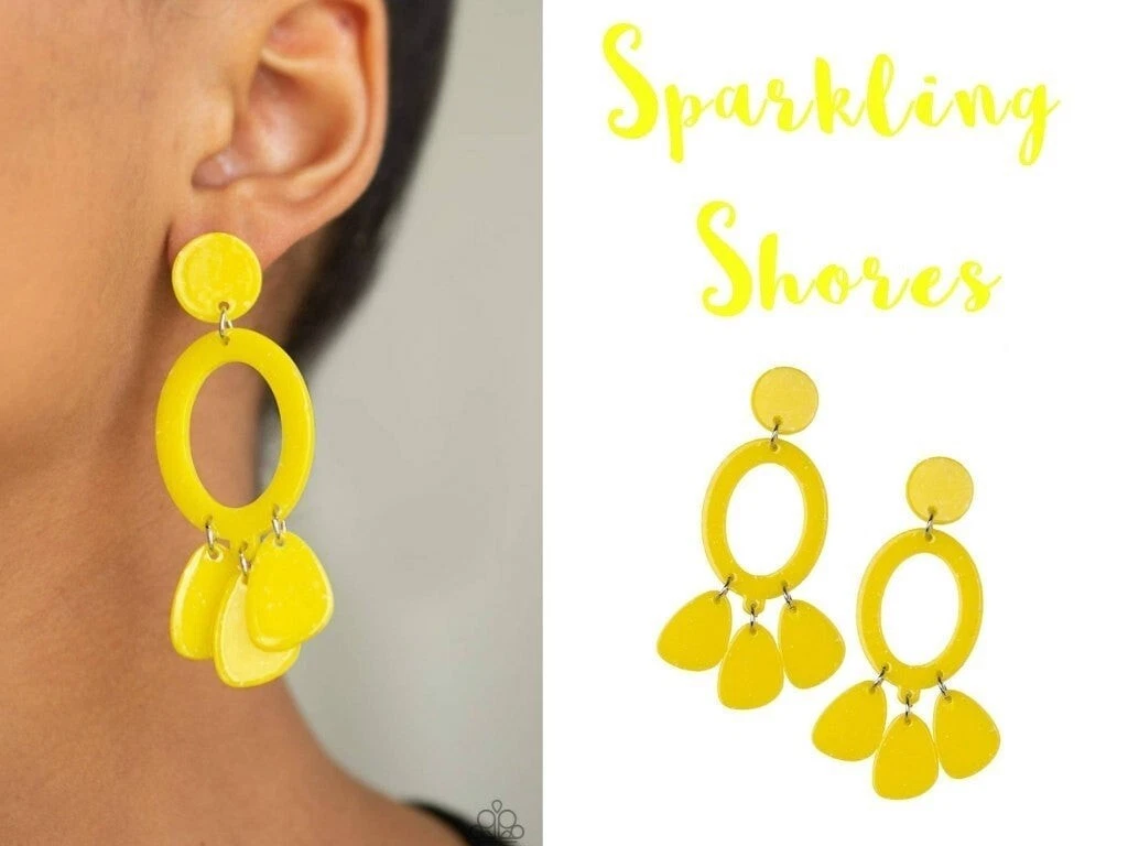 Yellow earrings deals ebay