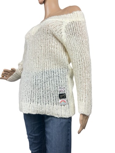 Rip Curl Coastal Slouchy Lagenlook Sheer Knit Sweater Wool Blend Women Sz L EUC! - Picture 2 of 9