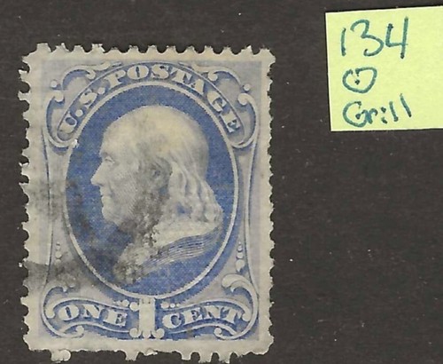 US Scott #134 USED F/VF Banknote with clean, sharp Grill!