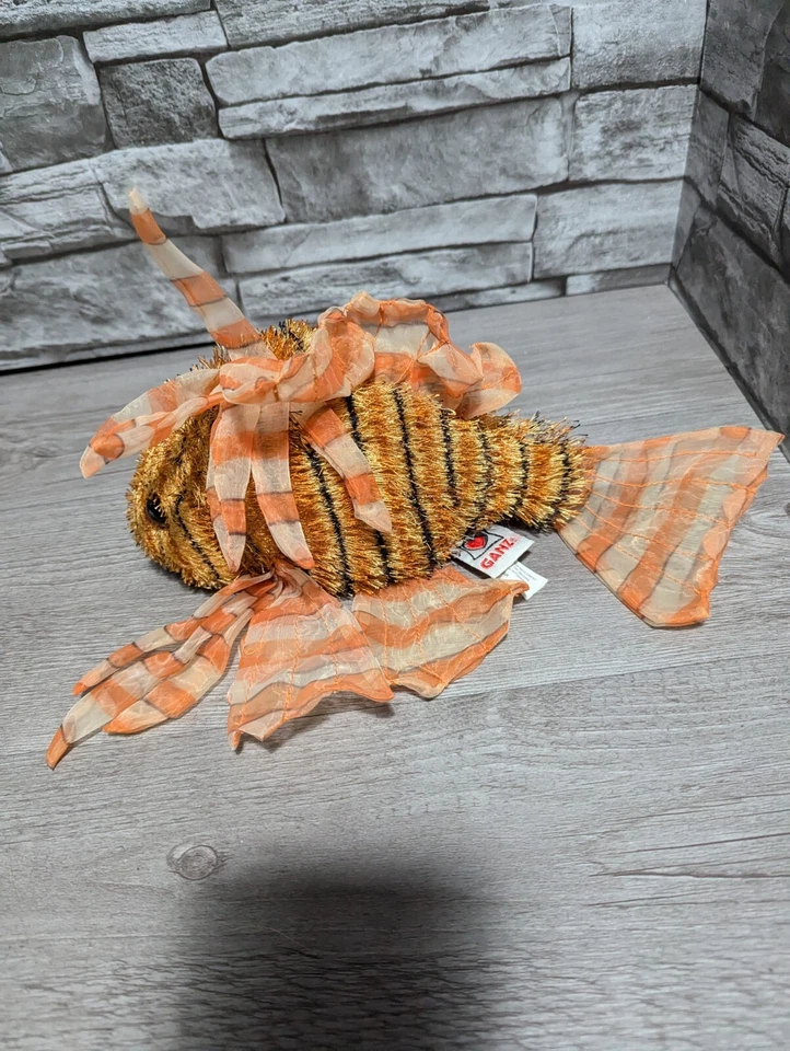 Ganz Webkinz Lionfish Fish Plush Stuffed Animal Used No Code 8 Inches Long - Image 3 of 4