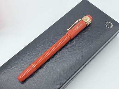 MONTBLANC HERITAGE ROUGE NOIR SPIDER CORAL F NIB FOUNTAIN PEN NEW