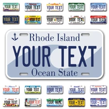 Custom state License Plates with personalized text Car 12x6- Moto 7x4 - Bike 6x3
