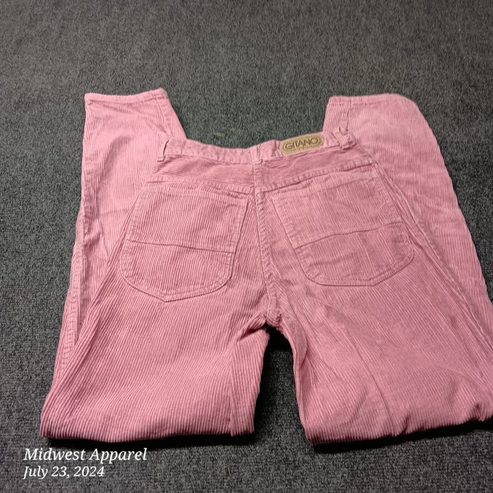 Vintage Gitano Corduroy Pants Women 11 / 12 Pink Straight Leg Casual Ladies - Image 3 of 4