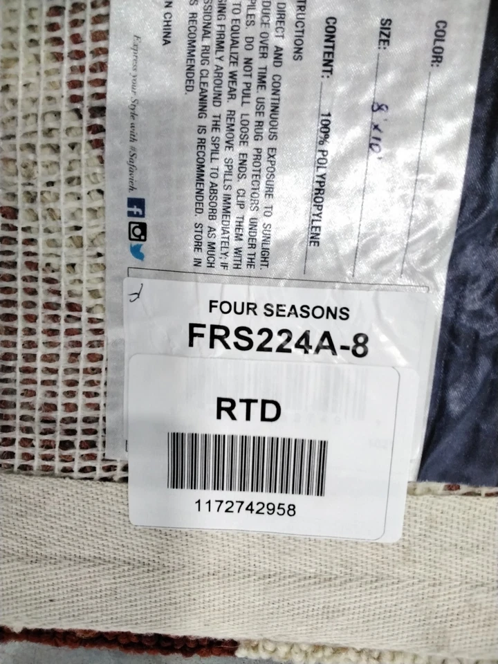 BEIGE / GREEN 8' X 10' Flaw in Rug, Reduced Price 1172742958 FRS224A-8 - Image 4 of 4