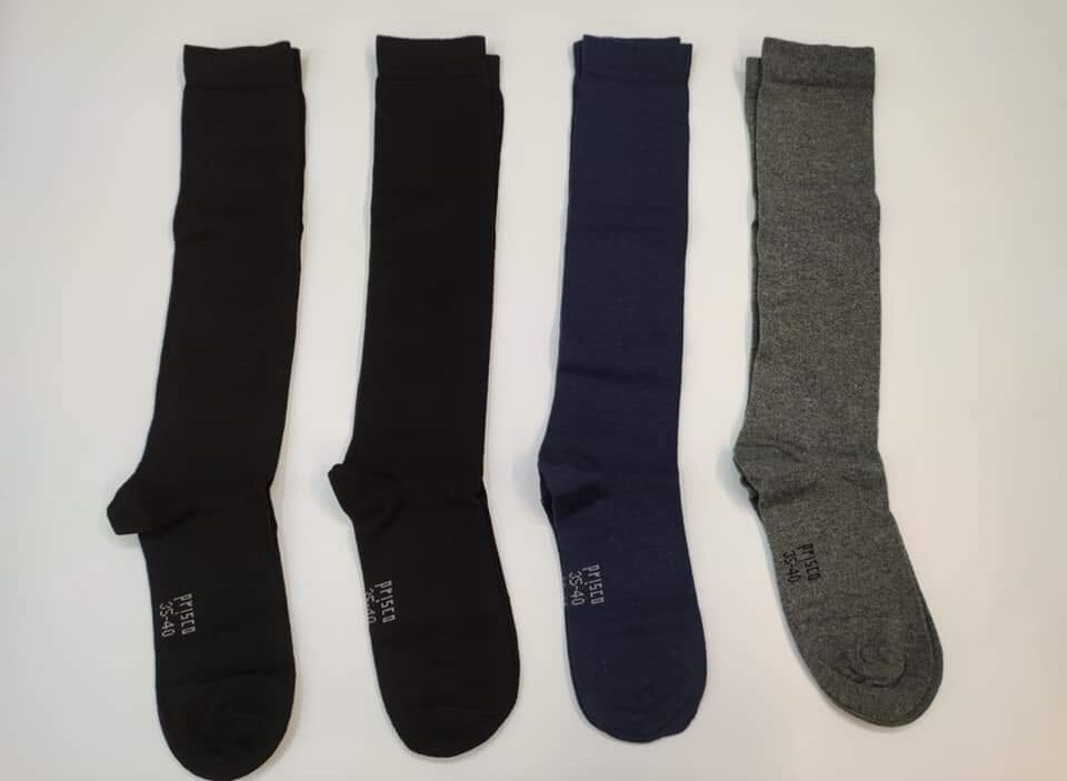 Calcetines Largo Invierno Mujer Color Liso , 4 Pares