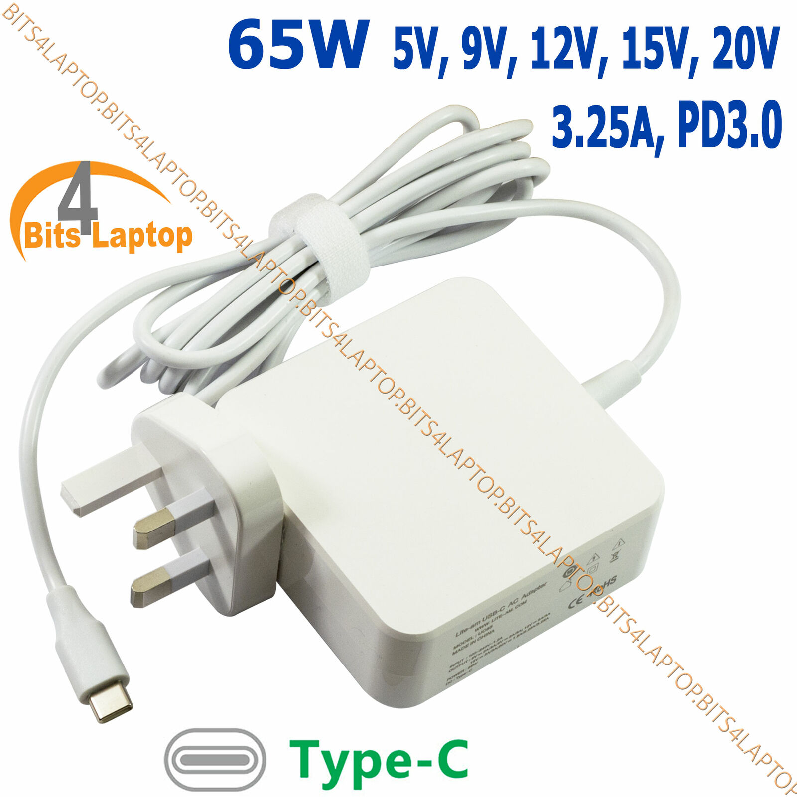 For HP EliteBook x360 1030 G3 3ZH02EA USB-C Power AC Adapter Charger PSU 65W
