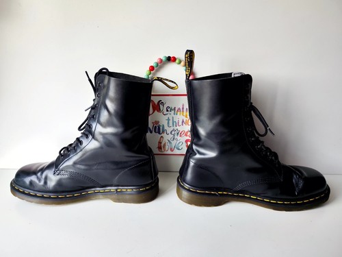Men's Dr Martens 1490 10 hole black ankle boots UK10 EU45 US11 - Picture 8 of 9