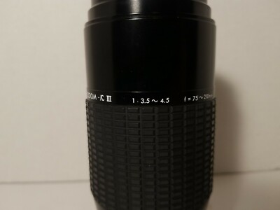 Sigma Multi Coated Zoom K III Camera Lens 1 - 3.5~4.5 f=75~210mm
