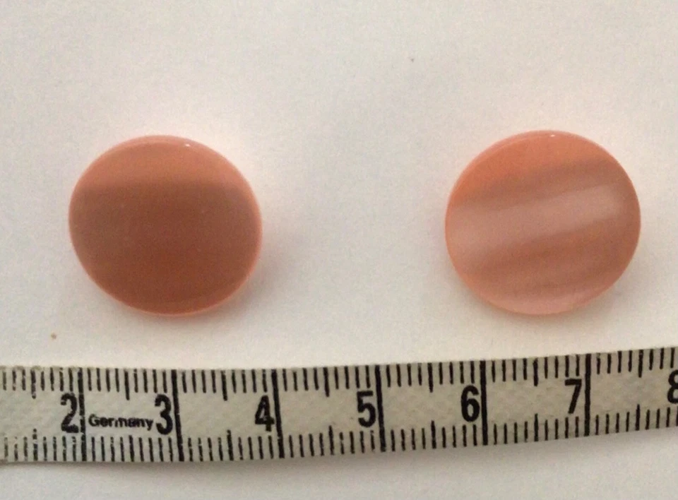 5/10/20/30 x 20mm Glossy Flat Top Peach Shank Buttons Sewing/Knitting/Crafts - Image 4 of 4