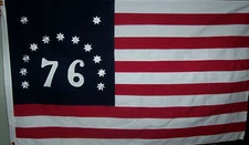 2X3 HEAVY DUTY SEWN COTTON  BENNINGTON 76 FLAG - TEA PARTY - AMERICAN REVOLUTION