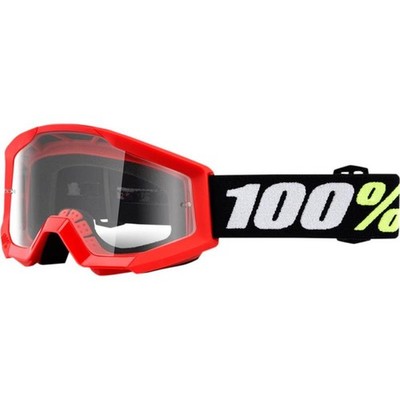 MX Brille Kinder 100% Strata Mini Grom Rot klar