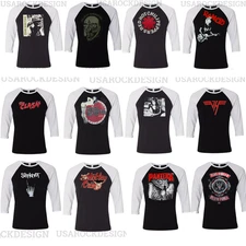 COLLECTION OF CLASSIC PUNK ROCK MEN'S BASEBALL TEE