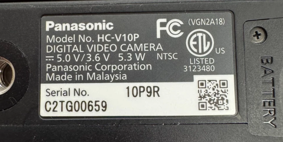 Panasonic V10 Camcorder - Black - Image 3 of 4