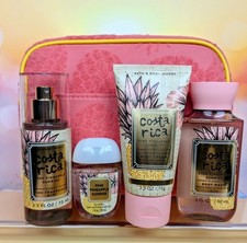 VALUE 48  Bath  Body Works Costa Rica Pink Pineapple Sunrise 6 piece Set