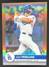 2026 Topps Flagship Chrome Alex Freeland Gold /50 #68 RC Dodgers