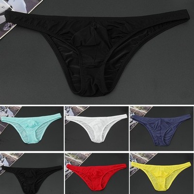 Herren Freizeit Sexy Unterwäsche Slip Tanga G String Übergröße Ausbuchtung Beutel Unterhose