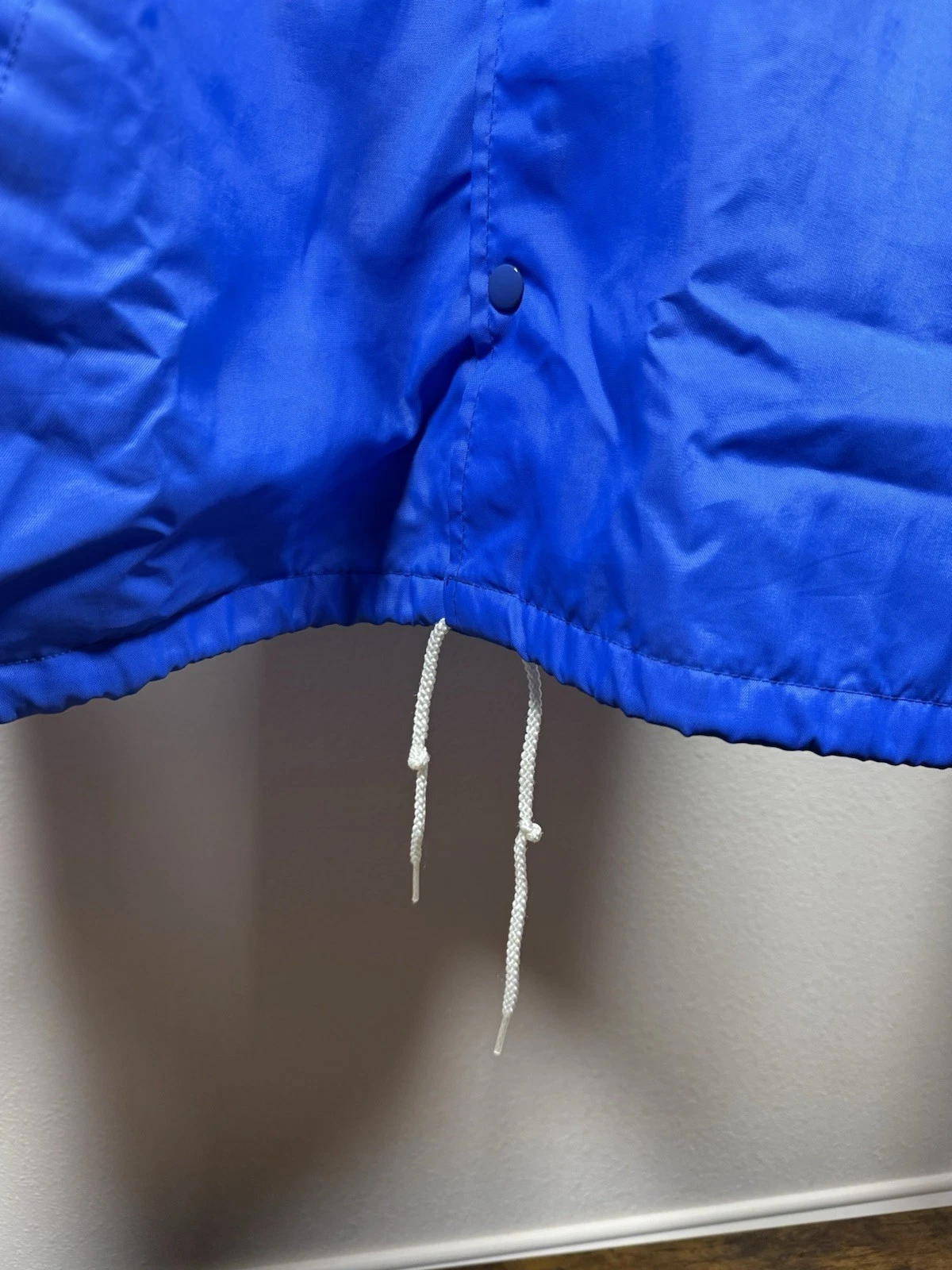 Vintage WestArk Men’s 2XL Blue Nylon Coach Jacket Marine Corps Logo Snap Front - product detail image 7