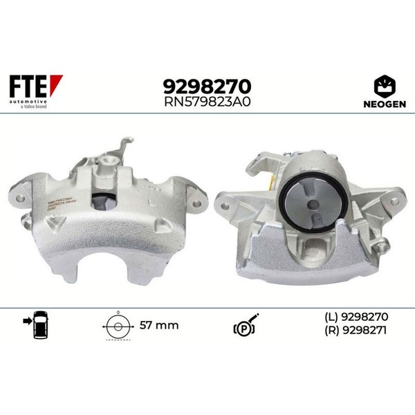 FTE 9298270 Bremssattel FüR Citroen C5 DC DE RC RE-image