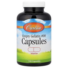 Empty Gelatin Capsules 00, 150 Capsules