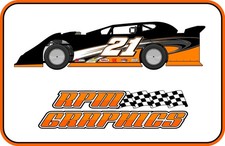 Race Car Graphic Vinyl Wrap Late Model Street Stock Dirt Imca Owm Style212