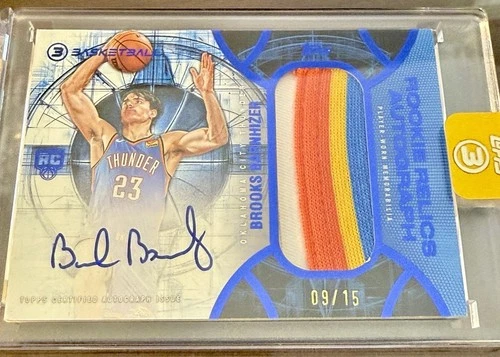 2023 Topps 3 Basketball Brooks Barnhizer Rookie Patch Autograph /15 OKC Thunder