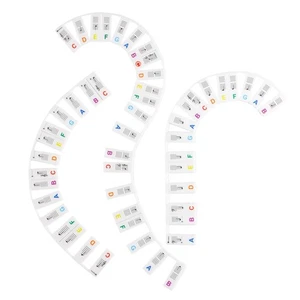 Stickers Clé pour Piano Amovible pour 88 Key Full Size, Etiquettes de Note Cuttable pour 6...