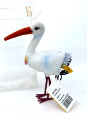 Steiff Adebar Stork 1991 ID Button and Tags Trevira Velvet and Felt 18cm 7in Vtg