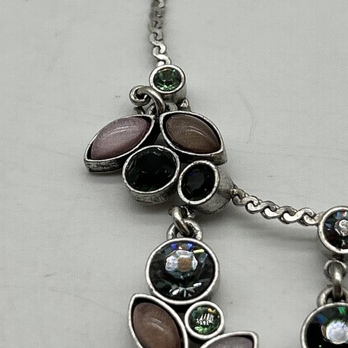 Pilgrim Danish Design Silver Plated Chain Necklace Abstract Multicolor - Picture 4 of 14