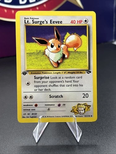Lt. Surge's Eevee 51/132 Gym Challenge Regular 1st Edition