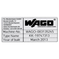 WAGO 210-802 Thermal Transfer Printer Labels Surface Stamp