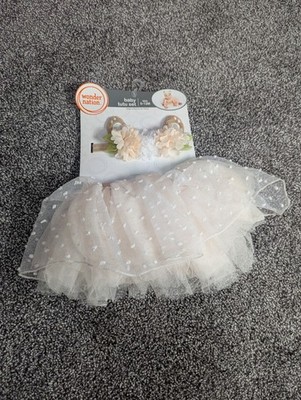 NWT 0-12M Tutu Photo Shoot Bodysuit Baby Girl Tulle Skirt Flower Head Deer Ears 