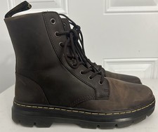 dr martens combs mens size 10 shoes brown leather lace up combat boots