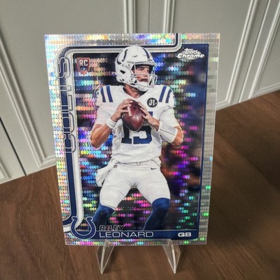 2025 Topps Chrome Football Riley Leonard Pulsar Refractor #318 RC IND Colts