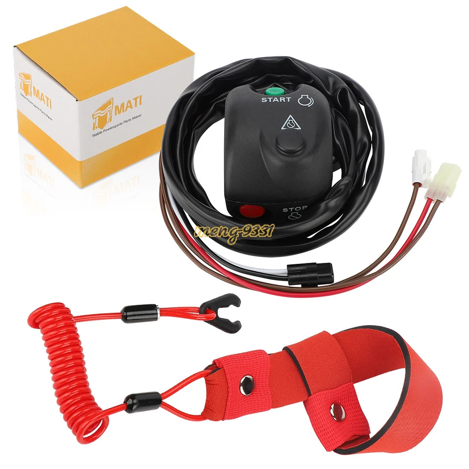 Interruptor de parada de arranque de manillar con cordón para Yamaha Waverunner XLT1200 XA1200 Foto 3 de 4