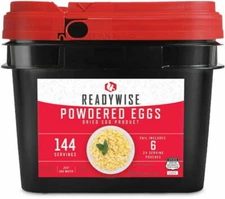 ReadyWise Emergency Food Supply Freeze-Dried Powdered-Egg Bucket - 144 Servings