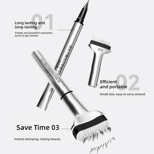 Lower Lash Stamp 2in1 Sweatproof Eyeliner Lower Eyelash Stamp Set Make-up Best - Picture 6 of 17