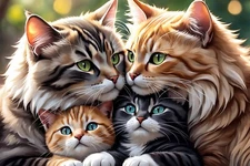Digital image Cats picture photo wallpaper background desktop AI art 20